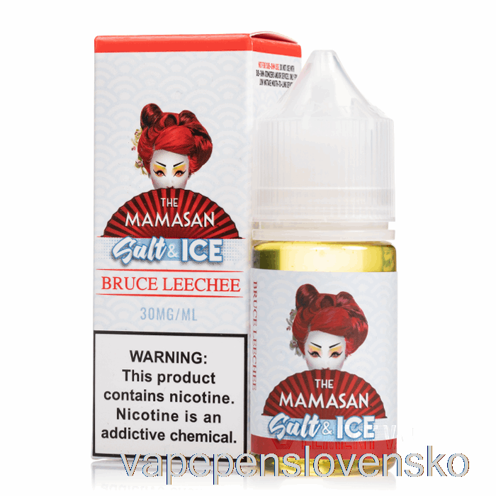 Ice Bruce Leechee Soľ - E-liquid Mamasan - 30 Ml 30 Mg Vape Pero